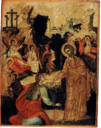 Икона «Явления Христа Марии Магдалине после Воскресения». Крит, ок. 1600 г.  